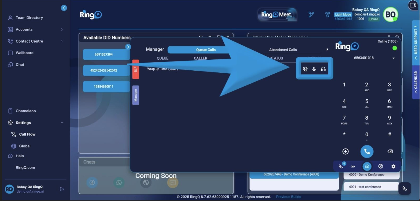 RingQ Call Monitoring (Suprevisors & Managers)